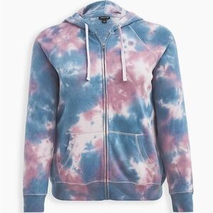 Torrid size 00x 10 M/L Everyday Fleece Zip up Hooded Sweatshirt Hoodie